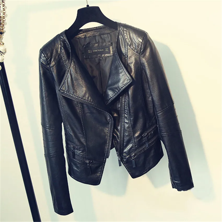 Gowyimmes 2021 Women's New Korean Version PU Coat Short Jacket Stand Collar Slim Faux Leather Jacket Women Short Paragraph PD446
Gowyimmes 2021 Women's New Korean Version PU Coat Short Jacket Stand Collar Slim Faux Leather Jacket Women Short Paragraph PD446