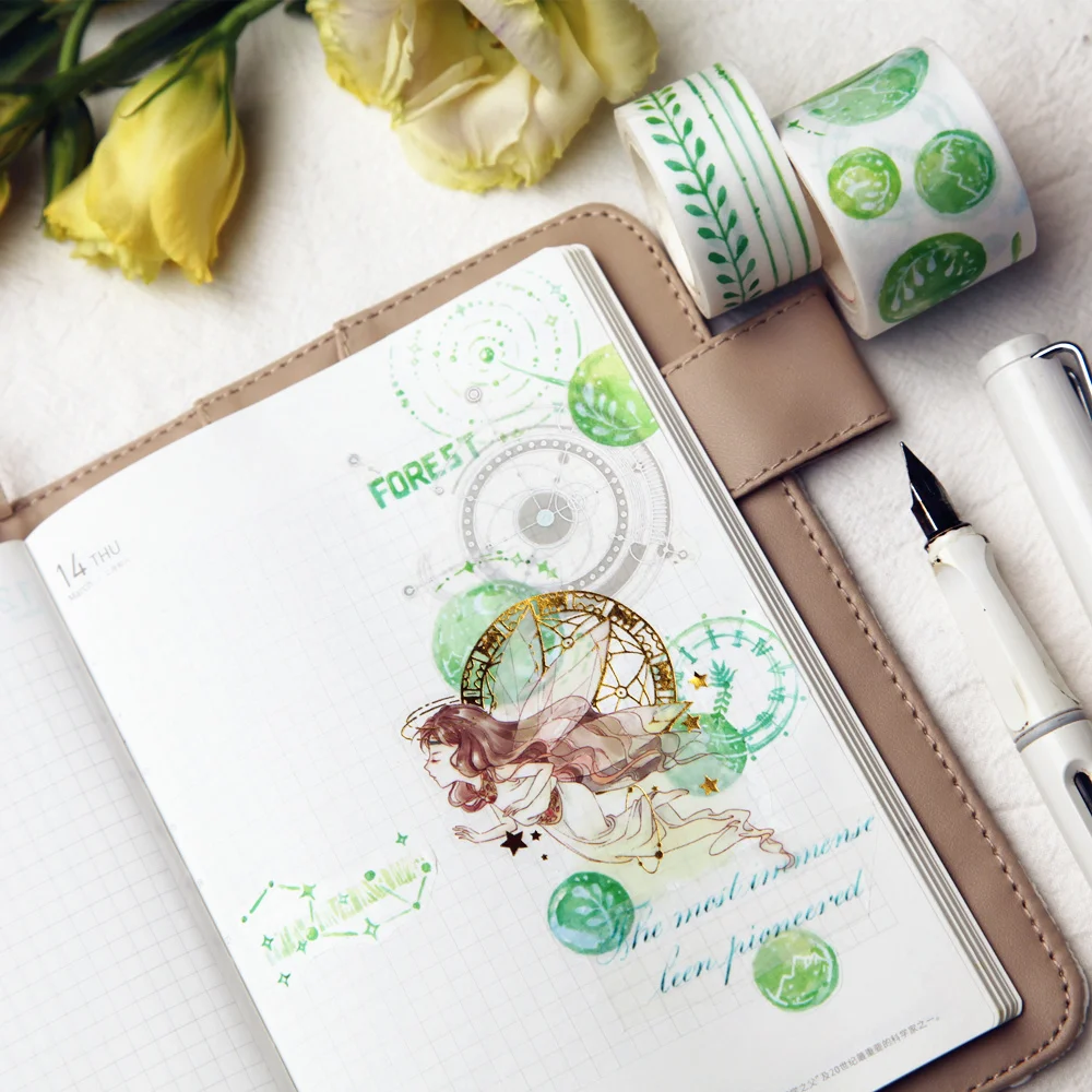Have Release paper 3cm*5m Green magic Forest Fresh Green Series base Decoration Washi Tape DIY Planner Scrapbooking Masking Tape
Have Release paper 3cm*5m Green magic Forest Fresh Green Series base Decoration Washi Tape DIY Planner Scrapbooking Masking Tape