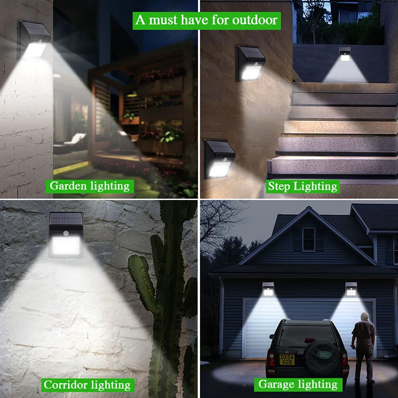 Simple Solar Wall Lamp Lights (12)