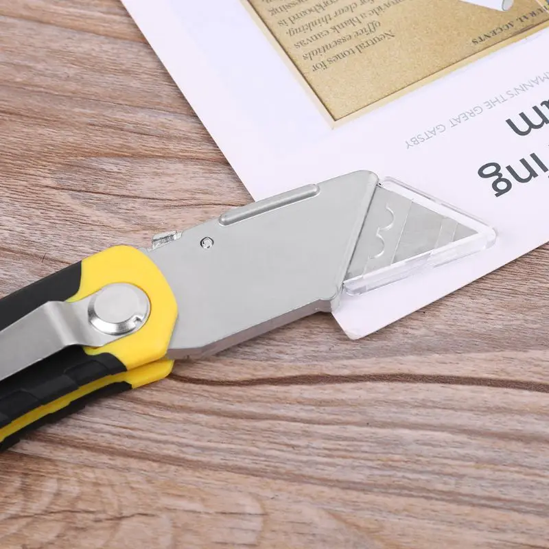 Professional Folding Utility Knife Stainless Steel Woodworking Outdoor Camping Knifes + 3 Replacement Blades
Professional Folding Utility Knife Stainless Steel Woodworking Outdoor Camping Knifes + 3 Replacement Blades