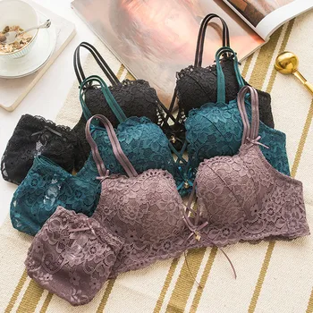 Roseheart Women Red Green Lace Trim Cross Straps Bralette Cotton Panties Push Up Bra Sets Underwear Sexy Lingerie Sets A B
Roseheart Women Red Green Lace Trim Cross Straps Bralette Cotton Panties Push Up Bra Sets Underwear Sexy Lingerie Sets A B
