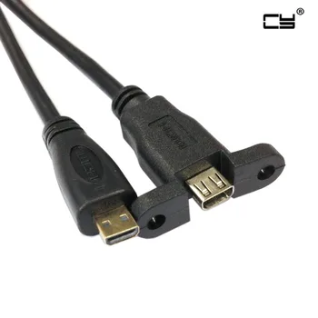 HDMI 1.4 Version D Type Micro HDMI Male to Female Extension Panel Mount Cable Supporting 3D 1080P 30cm 60cm
HDMI 1.4 Version D Type Micro HDMI Male to Female Extension Panel Mount Cable Supporting 3D 1080P 30cm 60cm