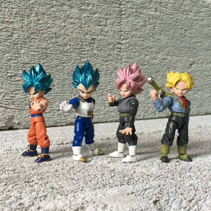 7cm Japanese original anime figure dragon ball Black goku/Vegeta/Trunks movable action figure collectible model toys for boys
7cm Japanese original anime figure dragon ball Black goku/Vegeta/Trunks movable action figure collectible model toys for boys