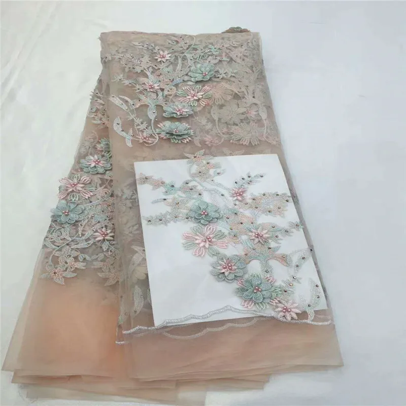 2018 Latest Nigerian French Lace Fabric High Quality 3D Lace with stone and beads African Lace Fabrics For Wedding HX877-2
2018 Latest Nigerian French Lace Fabric High Quality 3D Lace with stone and beads African Lace Fabrics For Wedding HX877-2