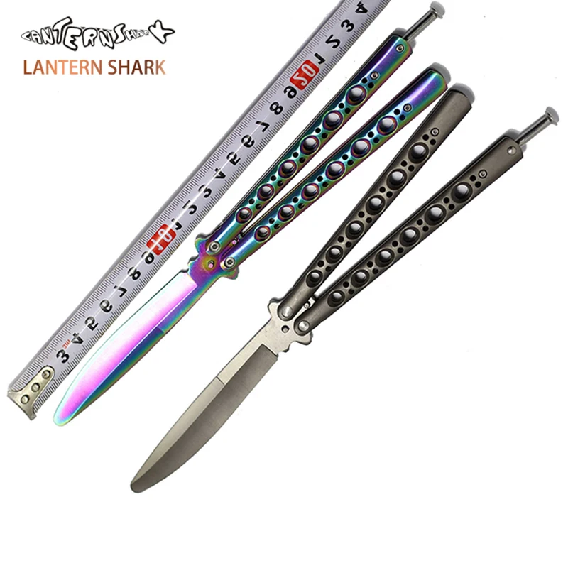 Butterfly In Knife Titanium Coated Stainless Steel Folding Knife Butterfly Not Sharp Trainer Training Practice Balisong Knife
Butterfly In Knife Titanium Coated Stainless Steel Folding Knife Butterfly Not Sharp Trainer Training Practice Balisong Knife
