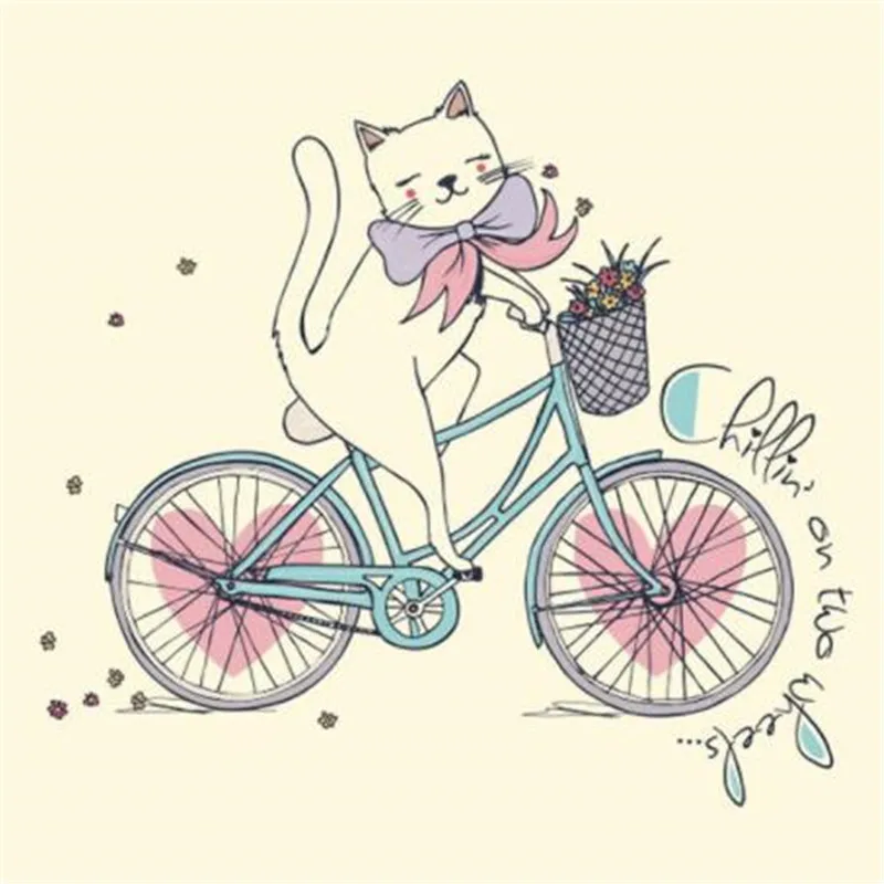 Fashion PVC Patch Clothes Large Cat Bike Flower Thermal Transfer Printing T shirt Women iron on patches for clothing Stickers
Fashion PVC Patch Clothes Large Cat Bike Flower Thermal Transfer Printing T shirt Women iron on patches for clothing Stickers