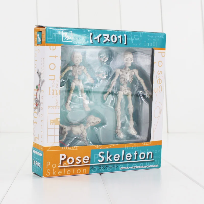 3-8cm-Pose-Skeleton-Action-Figure-Human-Adult-Child-Dog-Skeleton-Body-Chan-Body-Kun-Bones