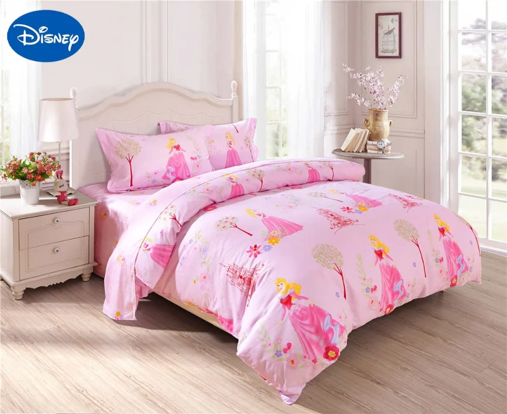 Princess Comforter Bedding Set Cotton Bed Sheets Cartoon Disney