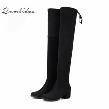 Rumbidzo Women Boots 2017 Over Knee High Boots Slim Thick Heel Lace Up Round Toe 4.5cm Heel Woman Bootie
Rumbidzo Women Boots 2017 Over Knee High Boots Slim Thick Heel Lace Up Round Toe 4.5cm Heel Woman Bootie
