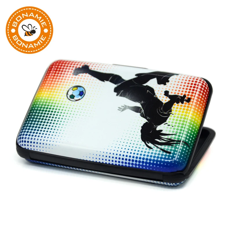 BONAMIE Colorful Boy Prints Aluminum Wallet Bank Credit Card Case Box RFID Blocking Slim Metal Business ID Holders 6 Slots | Багаж и сумки
