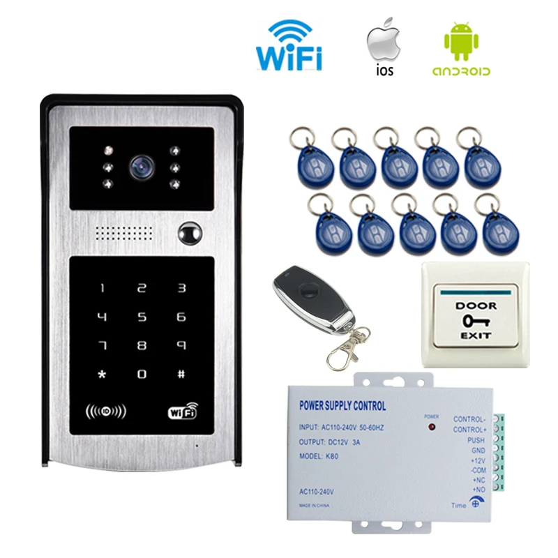 JERUAN 720p HD Wifi Video Door Phone Doorbell and Phone telecontrol Talkback/RFID/Code/remote control/Unlock Free Shipping
JERUAN 720p HD Wifi Video Door Phone Doorbell and Phone telecontrol Talkback/RFID/Code/remote control/Unlock Free Shipping