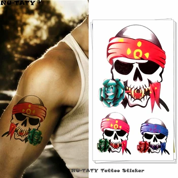 Nu-TATY Pirate Skull Man style Temporary Tattoo Body Art Flash Tattoo Stickers 17*10cm Waterproof Fake Tatoo Styling Sticker
Nu-TATY Pirate Skull Man style Temporary Tattoo Body Art Flash Tattoo Stickers 17*10cm Waterproof Fake Tatoo Styling Sticker