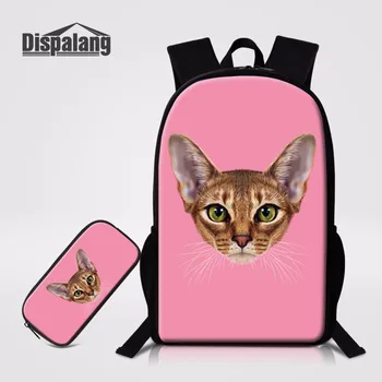 Dispalang 2PCS/Set Cute Cat Head Prints Backpacks Zipper Pencil Cases Women Back Pack Bag Children Travel Shoulder Bag Schoolbag
Dispalang 2PCS/Set Cute Cat Head Prints Backpacks Zipper Pencil Cases Women Back Pack Bag Children Travel Shoulder Bag Schoolbag