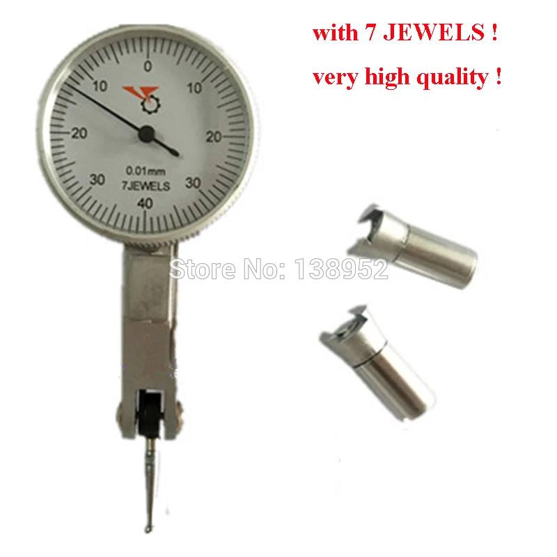 High accuracy 0-0.8mm 0.01mm Dial Test Indicator with 7 jewels dial indicator 3years quality guarantee!
High accuracy 0-0.8mm 0.01mm Dial Test Indicator with 7 jewels dial indicator 3years quality guarantee!