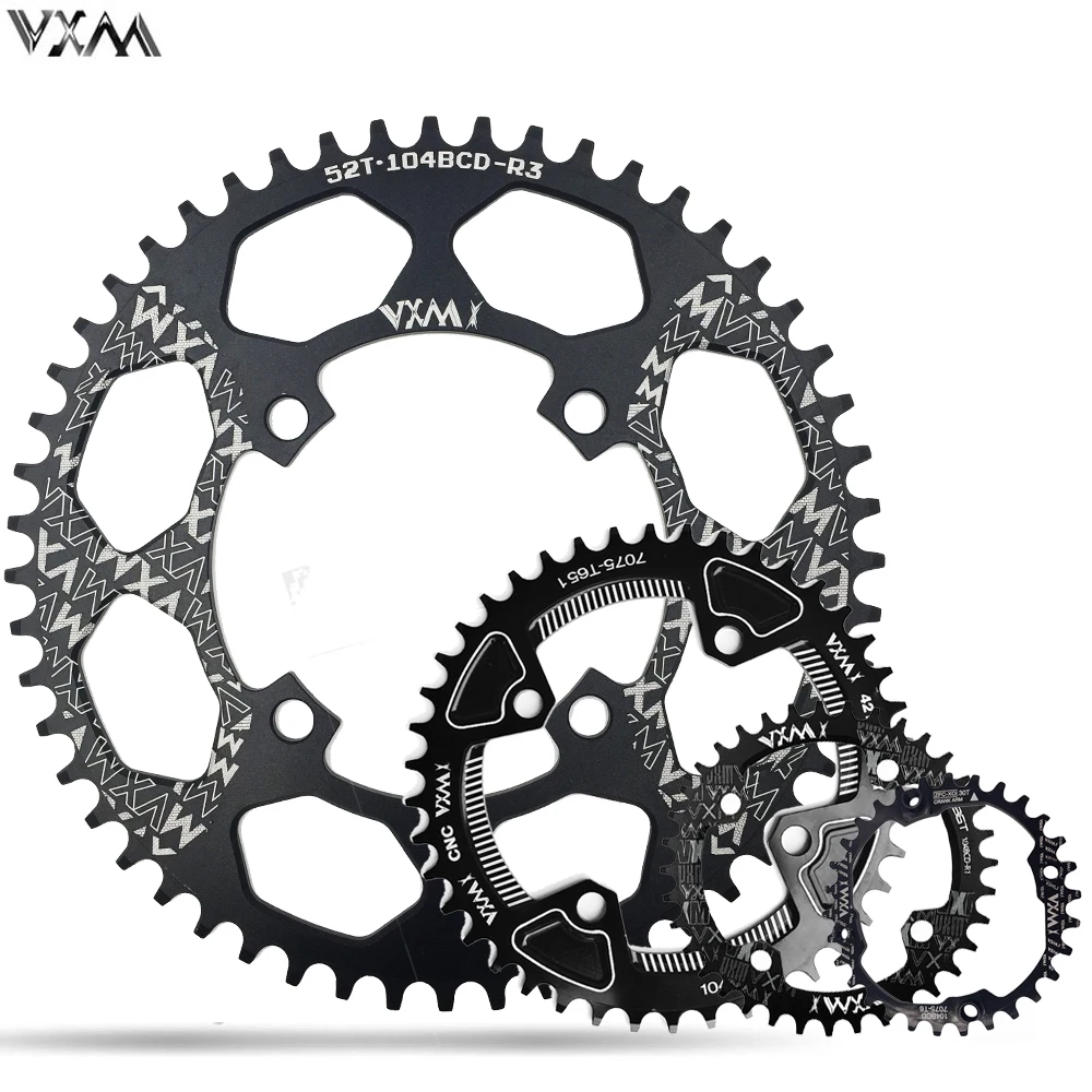VXM Bicycle Chainwheel 104BCD Round Shape Narrow Wide 30T/32T/34T/36T/38T/40T/42T/46T/48T/50T/52T MTB Crankset Bicycle Parts
VXM Bicycle Chainwheel 104BCD Round Shape Narrow Wide 30T/32T/34T/36T/38T/40T/42T/46T/48T/50T/52T MTB Crankset Bicycle Parts
