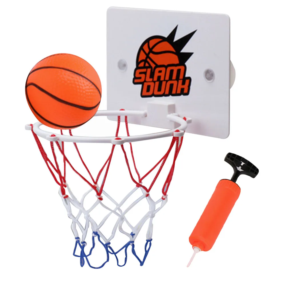 Kids Adults Developmental Suction Cup Mini Basketball Hoop Net Ball Toys Gift Z 