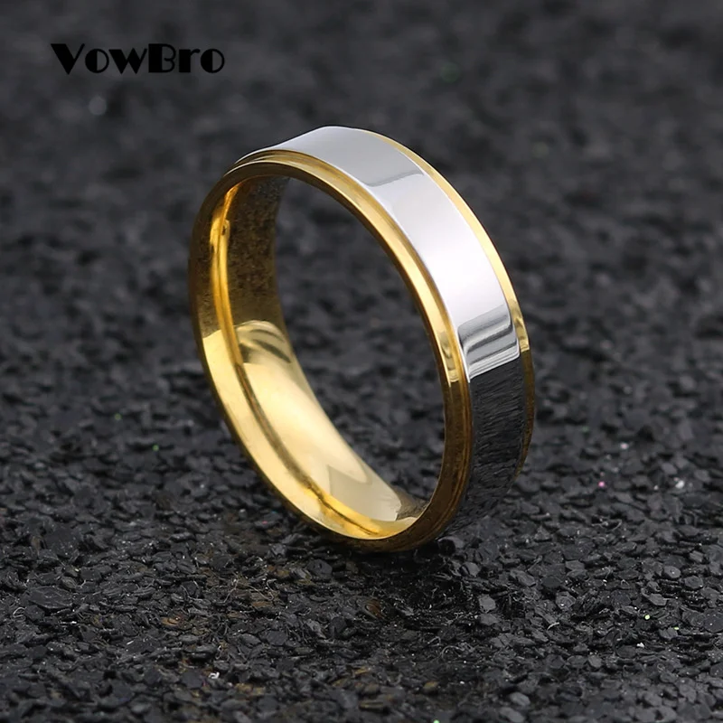 Модное Стильное золотистое серебристое кольцо VowBro мужское модное на крупный
