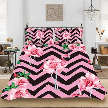 Animal Pattern Bird Flamingo Flower Cute Bedding Set Bedclothes Include Duvet Cover Pillowcase Print Home Textile Bed Linens
Animal Pattern Bird Flamingo Flower Cute Bedding Set Bedclothes Include Duvet Cover Pillowcase Print Home Textile Bed Linens