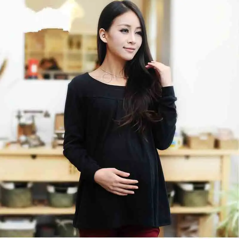 2018 Autumn And Winter A Pregnant Woman's Coat Cotton Basic T-shirt for pregnancy Long Sleeved Dress Pregnant woman Womens Dress
2018 Autumn And Winter A Pregnant Woman's Coat Cotton Basic T-shirt for pregnancy Long Sleeved Dress Pregnant woman Womens Dress
