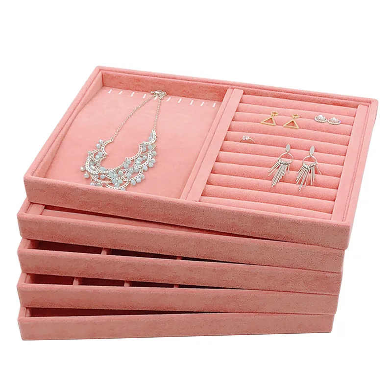 Hot selling fashion Velvet Jewelry Storage Box Ring Earring Necklace Display Tray Stand Holder MultiFunction Bracelet Organizer
Hot selling fashion Velvet Jewelry Storage Box Ring Earring Necklace Display Tray Stand Holder MultiFunction Bracelet Organizer