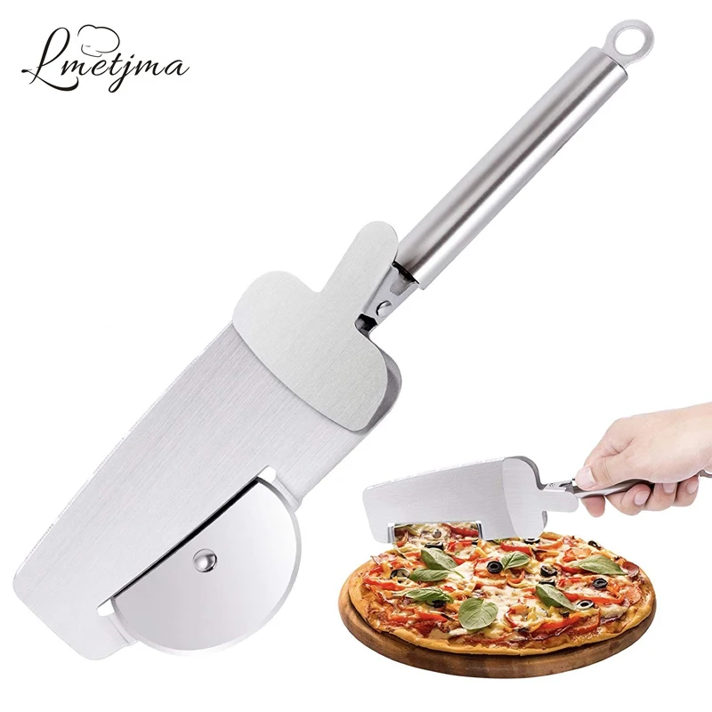 LMETJMA 4 in 1 Pizza Cutter Wheel Stainless Steel Pizza Cutter Pizza Knife Serving Spatula Gripping Paddle Pizza Tools KC0081
LMETJMA 4 in 1 Pizza Cutter Wheel Stainless Steel Pizza Cutter Pizza Knife Serving Spatula Gripping Paddle Pizza Tools KC0081