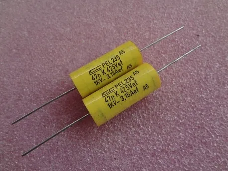 

Original new 100% US import axial capacitance 47nf1000v 0.047uf 1000V 473/1000v (Inductor)