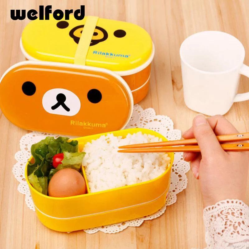 2 Layer Cartoon Rilakkuma Dinnerware Sets Bento Lunch Container Food Container Japanese Style Plastic Lunch Storage box
2 Layer Cartoon Rilakkuma Dinnerware Sets Bento Lunch Container Food Container Japanese Style Plastic Lunch Storage box