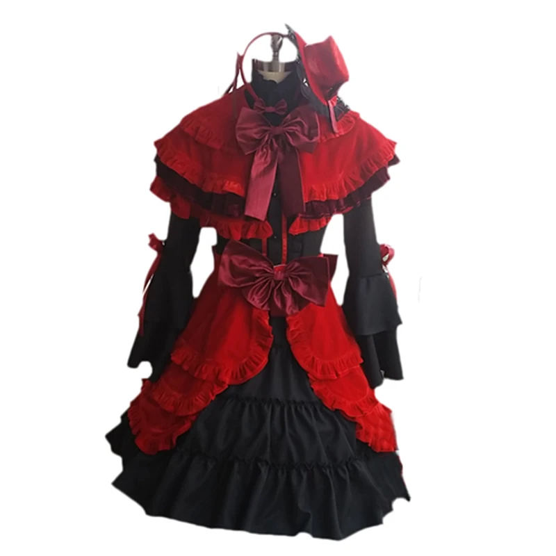 

K Project K RETURN OF KINGS Kushina Anna Cosplay Costume Full Set Dress ( Dress + Cape + Apron + Hat + Headwear + Bowknot ) 11