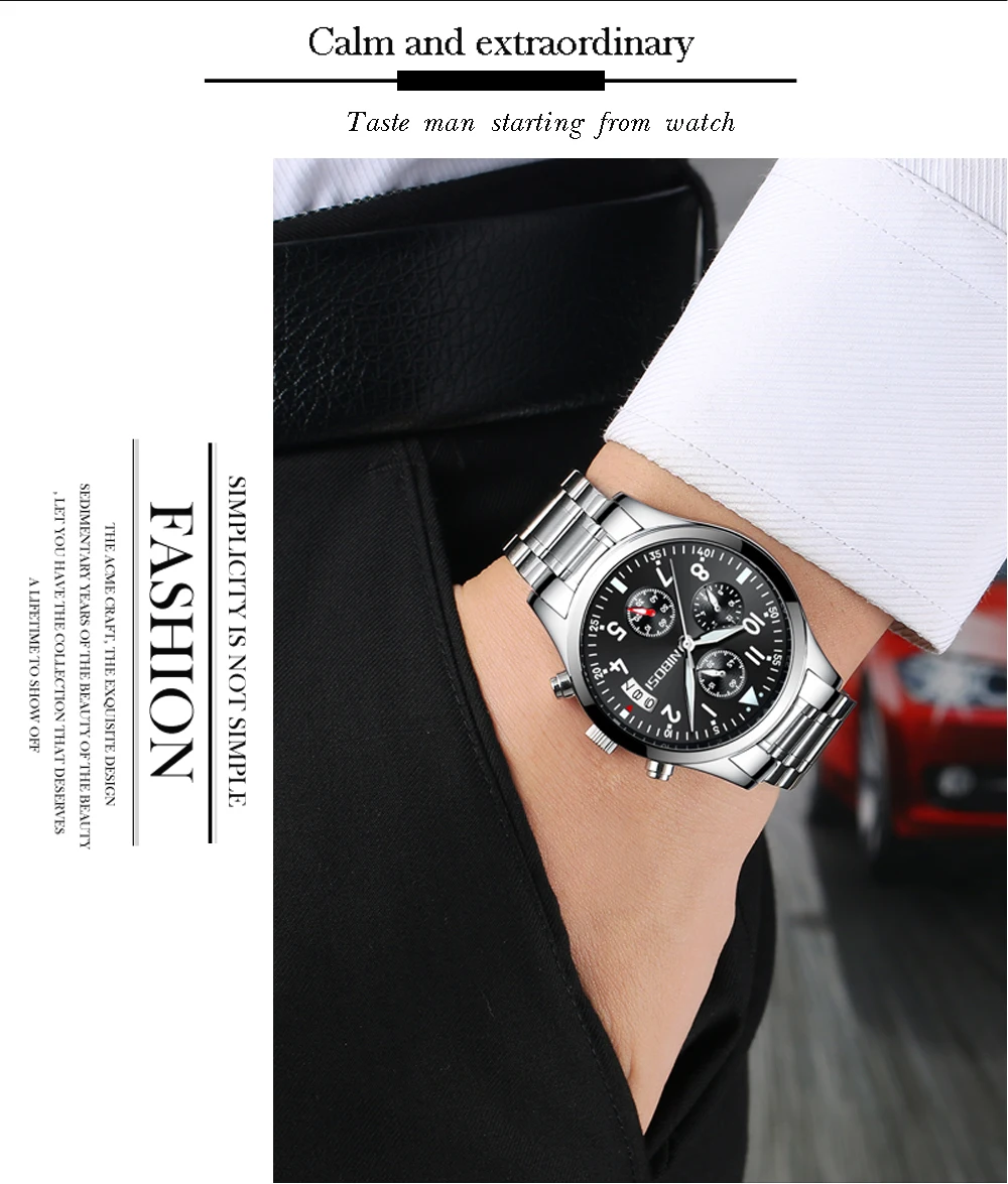 Relogio Masculino NIBOSI Mens Watches Top Brand Luxury Famous Brand Watch Men Waterproof Stainless Steel Sport Watch For Men (45)