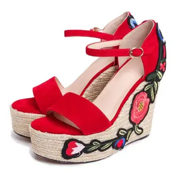 new fashion woman flower high platform wedge buckle sandal green red color high wedge woman sandal flower
new fashion woman flower high platform wedge buckle sandal green red color high wedge woman sandal flower