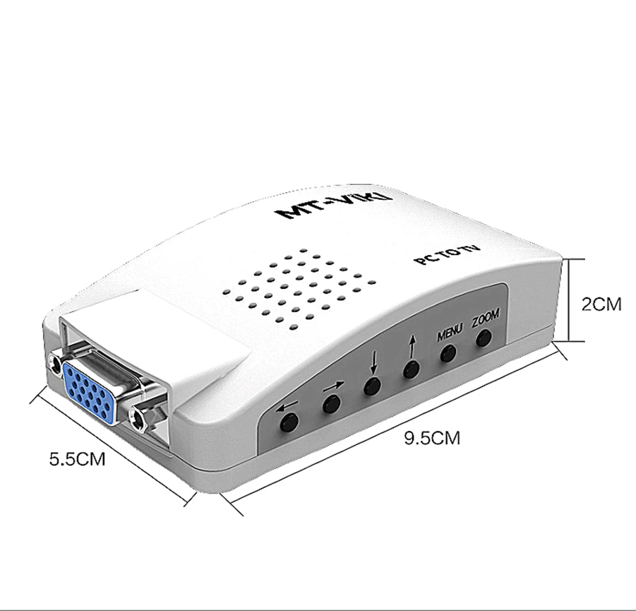 High Quality MT-VIKI VGA to AV Video Signal Converter VGA to S CVBS PC to TV Adapter MT-PT01
High Quality MT-VIKI VGA to AV Video Signal Converter VGA to S CVBS PC to TV Adapter MT-PT01