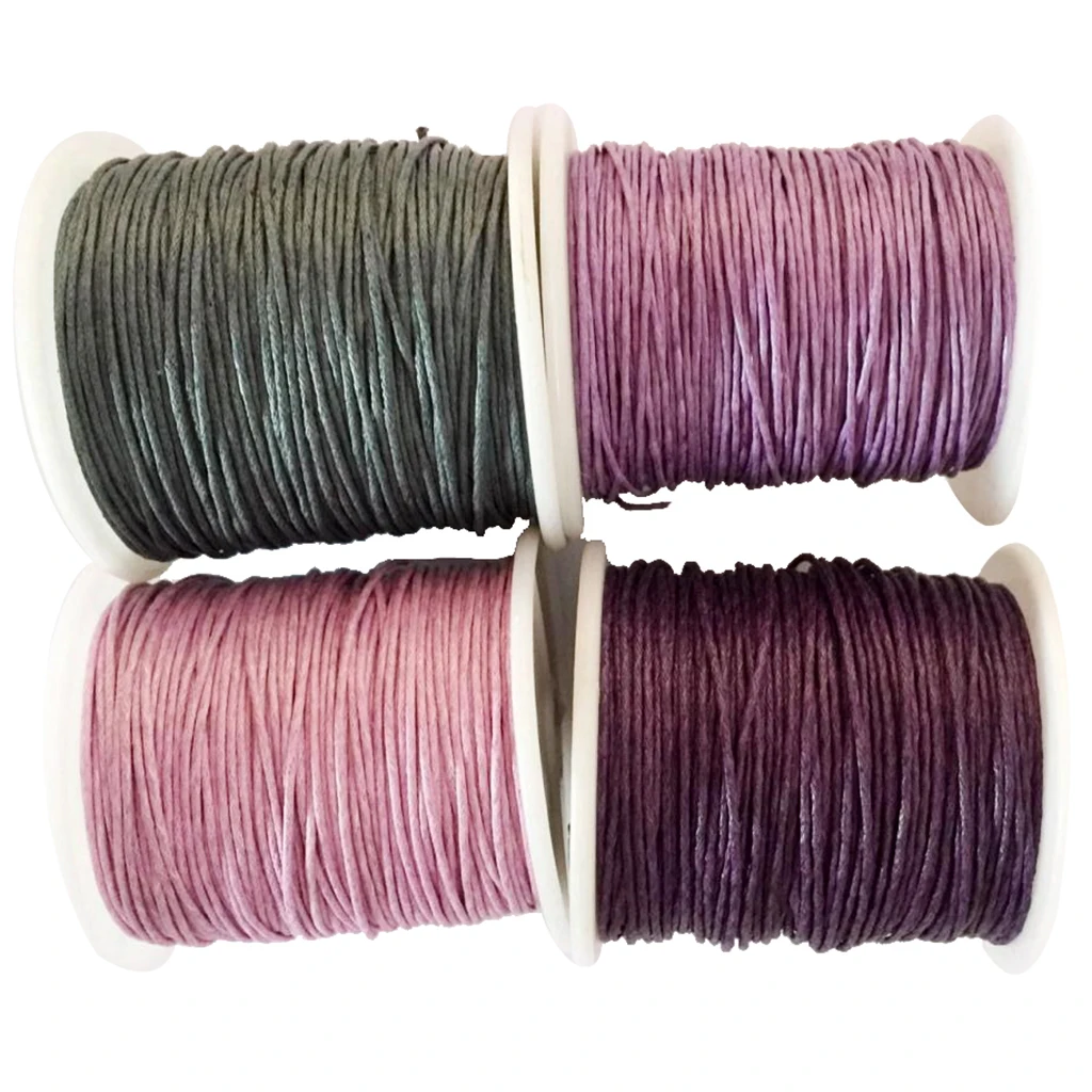 12 Rolls 80 Meters 1mm Waxed Cotton Cords Thread for DIY Bracelet Jewelry Making 12 Colors