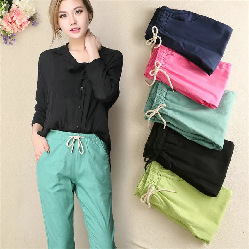 Gowyimmes 2019 New Summer Big Size Women Harem Pants Casual Black Cotton Linen Pant Female Ankle-length Pants Trousers Hot PD305
Gowyimmes 2019 New Summer Big Size Women Harem Pants Casual Black Cotton Linen Pant Female Ankle-length Pants Trousers Hot PD305