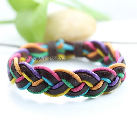 New bright ethnic jewelry handmade genuine braided wrap rope leather bracelet for man & for women SF86
New bright ethnic jewelry handmade genuine braided wrap rope leather bracelet for man & for women SF86