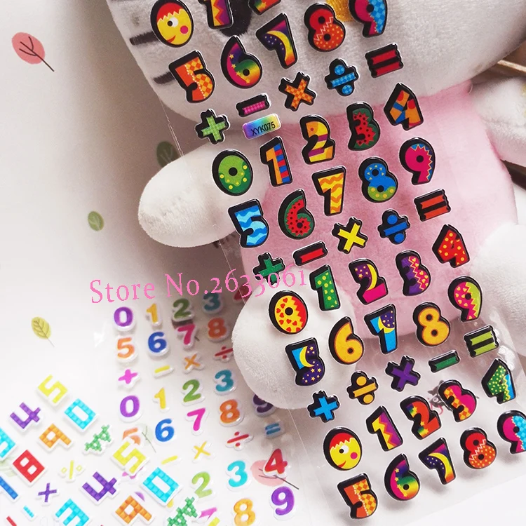 2018 Pegatinas 1pcs Number Digital Pattern Cartoon Stickers Early Childhood Cognitive Reward Puzzle 3D Stereo Bubble Sticker
2018 Pegatinas 1pcs Number Digital Pattern Cartoon Stickers Early Childhood Cognitive Reward Puzzle 3D Stereo Bubble Sticker