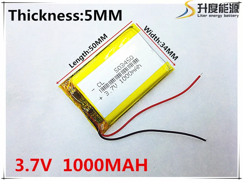 3 7 V 1000mAH [503450] PLIB Полимерный литий-ионный/литий-ионный аккумулятор для GPS mp3 mp4 mp5 dvd
