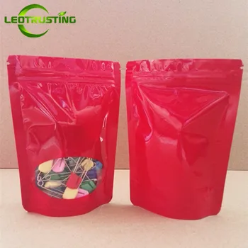 Leotrusting 50pcs Glossy Red Elegant Foil Window Ziplock Bag Aluminzing Clear Window Powder Coffee Beans Gift Packaging Bags
Leotrusting 50pcs Glossy Red Elegant Foil Window Ziplock Bag Aluminzing Clear Window Powder Coffee Beans Gift Packaging Bags