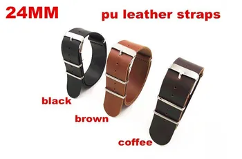 New arrived 1PCS/ lots High quality 24MM PU leather nato straps Watch band leather strap black ,brown,coffee color
New arrived 1PCS/ lots High quality 24MM PU leather nato straps Watch band leather strap black ,brown,coffee color