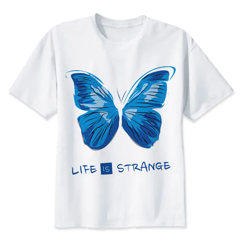 Мужская футболка с бабочками из аниме Life is stranna коротким рукавом для мальчиков