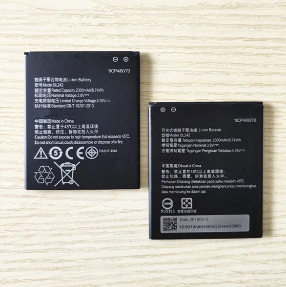 New BL 242 Battery BL242 For Lenovo K3 K30-W K30-T A6000 A3860 A3580 A3900 A6010 A6010 Plus 3.8V 2300mAh Mobile phone
New BL 242 Battery BL242 For Lenovo K3 K30-W K30-T A6000 A3860 A3580 A3900 A6010 A6010 Plus 3.8V 2300mAh Mobile phone