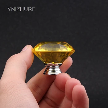 YNIZHURE Brand Yellow K9 Crystal Glass Single Hole Drawer Handle Furniture Accessories Cabinet Door Kitchen Decoration Design
YNIZHURE Brand Yellow K9 Crystal Glass Single Hole Drawer Handle Furniture Accessories Cabinet Door Kitchen Decoration Design