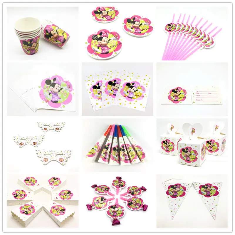 Disney Minnie Mouse Theme Child Girl Birthday Party Paper Cup+Plate+Napkin+Straw+Mask+Gift Bag Wedding Cartoon Tableware Supply
Disney Minnie Mouse Theme Child Girl Birthday Party Paper Cup+Plate+Napkin+Straw+Mask+Gift Bag Wedding Cartoon Tableware Supply