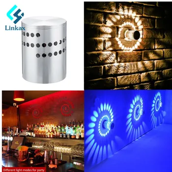 110V/220V 3W Color Led Modern Wall Light Spiral Light LED Wall Effect Lamps For KTV/Bar/ Decoration /Living Room Luminaire
110V/220V 3W Color Led Modern Wall Light Spiral Light LED Wall Effect Lamps For KTV/Bar/ Decoration /Living Room Luminaire