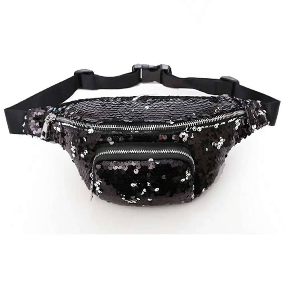 Womens Ladies Sequin Bum Bag Waist Fanny Pack Holiday Travel Wallet Phone Pouch Bag Purple Gold Black
Womens Ladies Sequin Bum Bag Waist Fanny Pack Holiday Travel Wallet Phone Pouch Bag Purple Gold Black