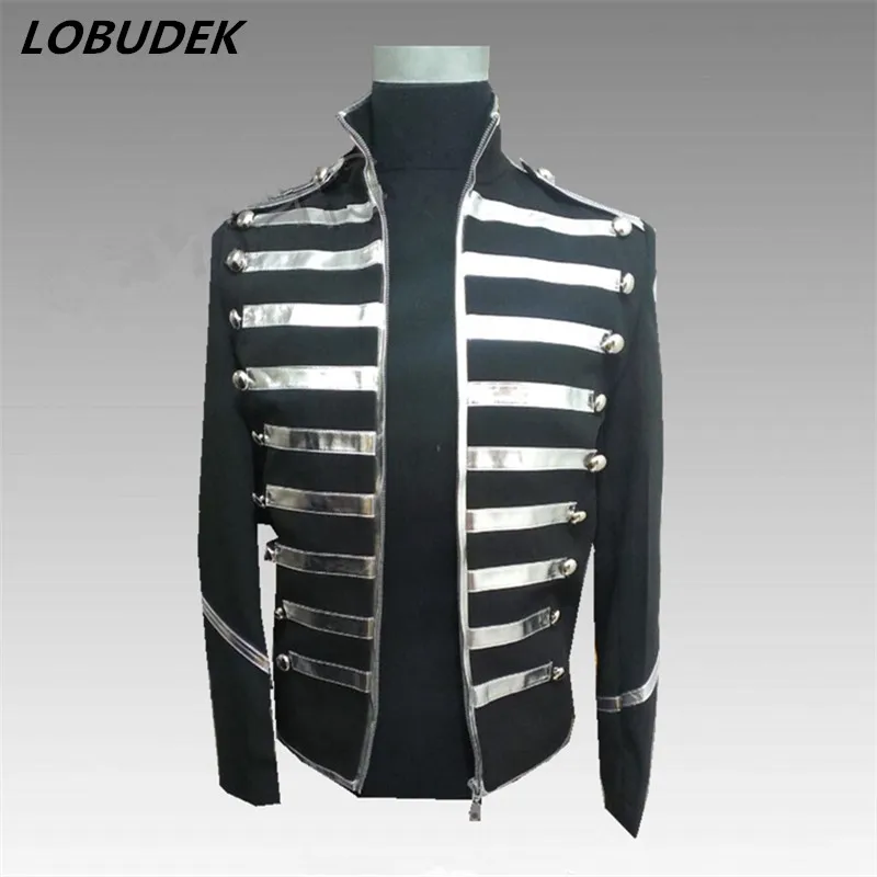 Men European Star Singer Stage Costume Gold Silvery Sequins Slim Jacket Coat Nightclub Leading Dancer DJ Punk Performance Jacket
Men European Star Singer Stage Costume Gold Silvery Sequins Slim Jacket Coat Nightclub Leading Dancer DJ Punk Performance Jacket