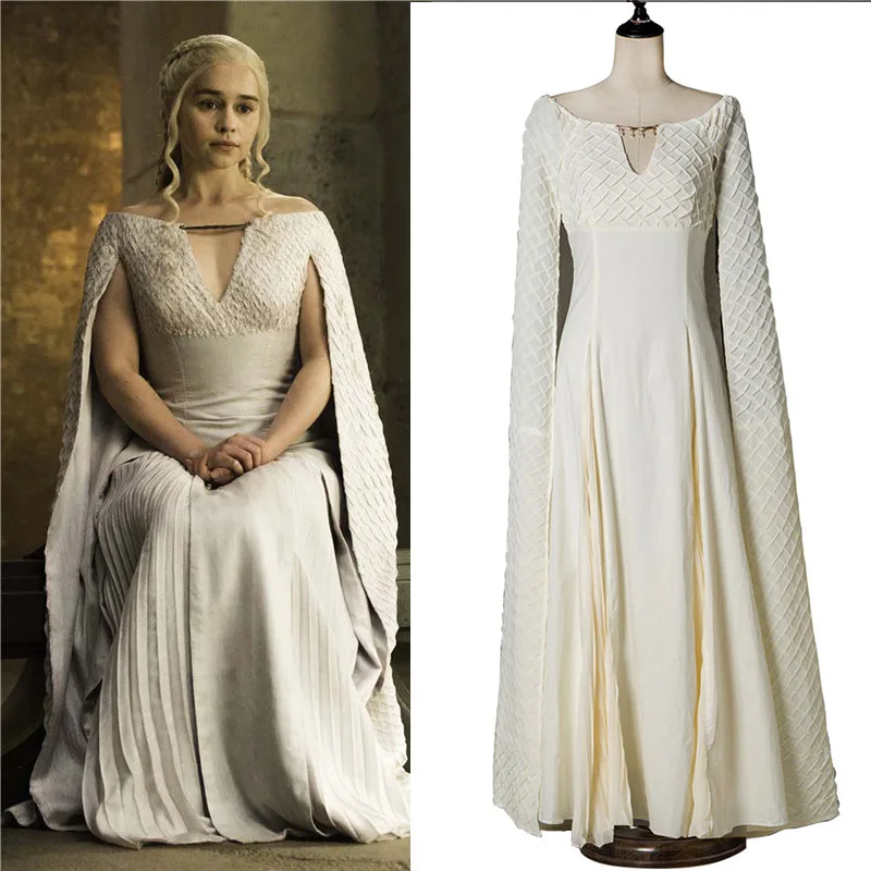 Game Of Thrones Daenerys Targaryen Qarth Dress Costume Cosplay Costume White Chiffon Halloween Dress
Game Of Thrones Daenerys Targaryen Qarth Dress Costume Cosplay Costume White Chiffon Halloween Dress