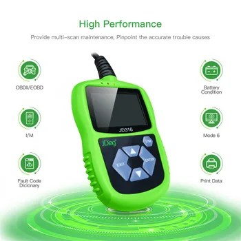 JDiag JD316 Code Reader Color Screen with Mode 6 Advanced Diagnostic Mode JD 316 OBD2 Scan Tool
JDiag JD316 Code Reader Color Screen with Mode 6 Advanced Diagnostic Mode JD 316 OBD2 Scan Tool