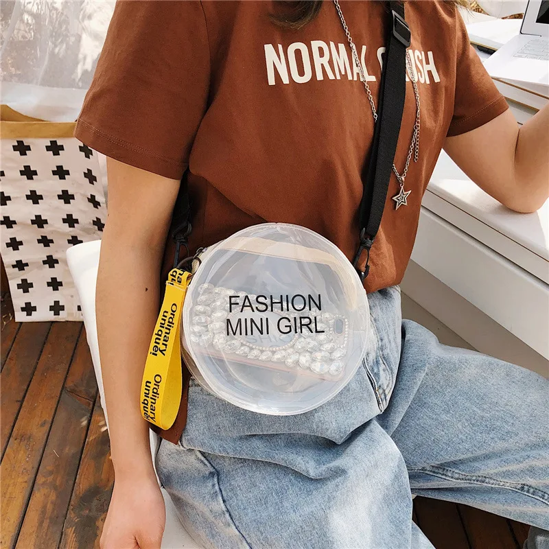Summer Transparent Circular Bags for Women 2019 Beach Cross Body Bag Circle Mini Clear PVC Shoulder Bag Handbag Small Phone Bags
Summer Transparent Circular Bags for Women 2019 Beach Cross Body Bag Circle Mini Clear PVC Shoulder Bag Handbag Small Phone Bags