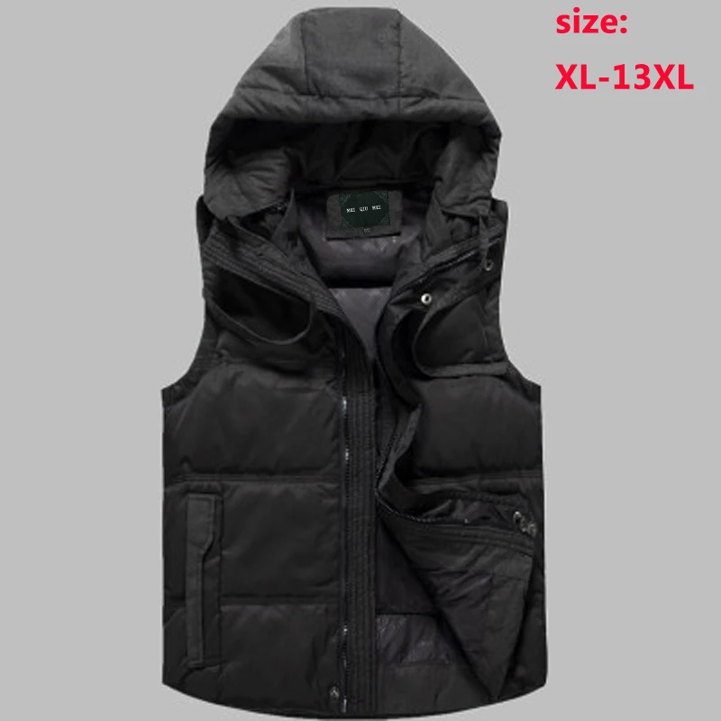 

high quality men's down vest thick obese fashion jacket outerwear plus size L- 4XL 5XL 6XL 7XL 8XL 9XL 10XL 11XL 12XL 13XL