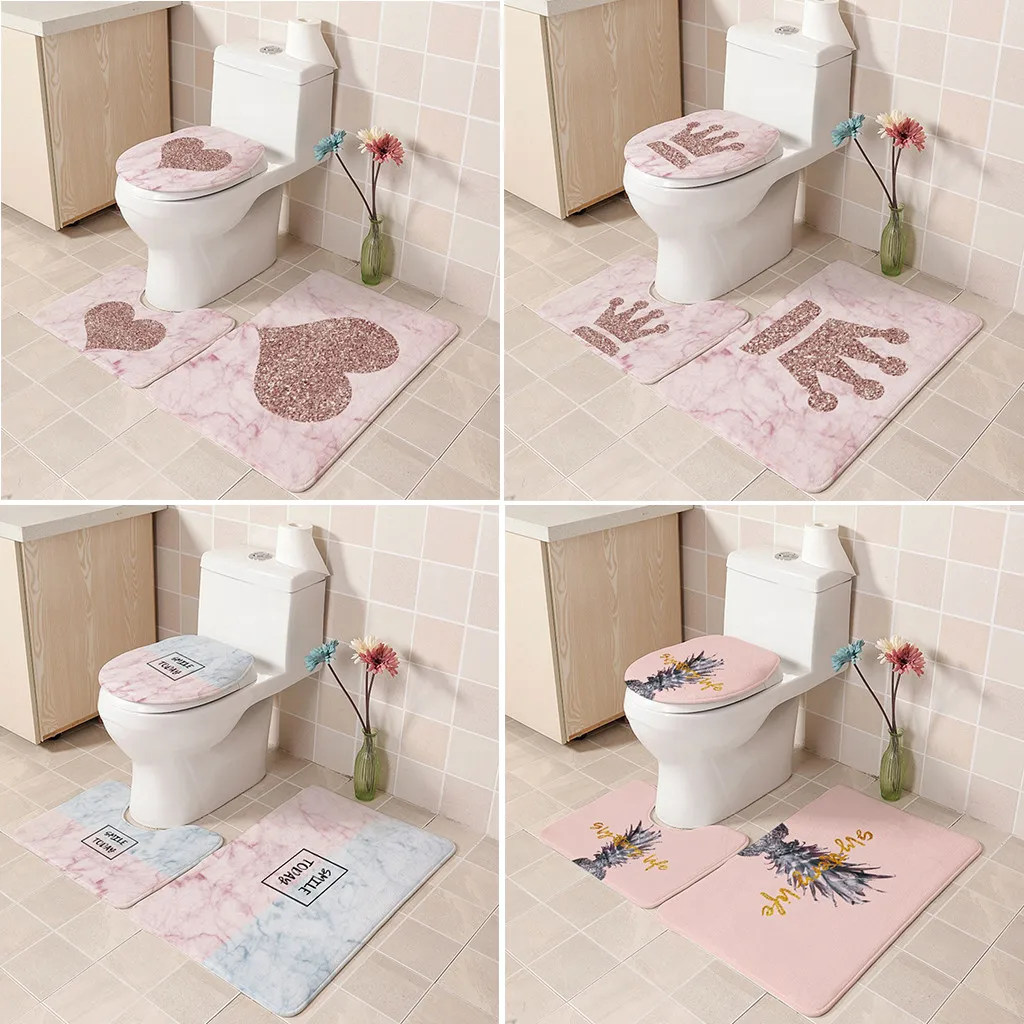 Flannel Print Non Slip Toilet Cover Seat European Pattern Soft Bathroom Bath Mat Floor Rug Carpet With Slip Back 3pcs T7#
Flannel Print Non Slip Toilet Cover Seat European Pattern Soft Bathroom Bath Mat Floor Rug Carpet With Slip Back 3pcs T7#